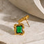 Stainless Steel Zircon Geometric Earrings - Korvel