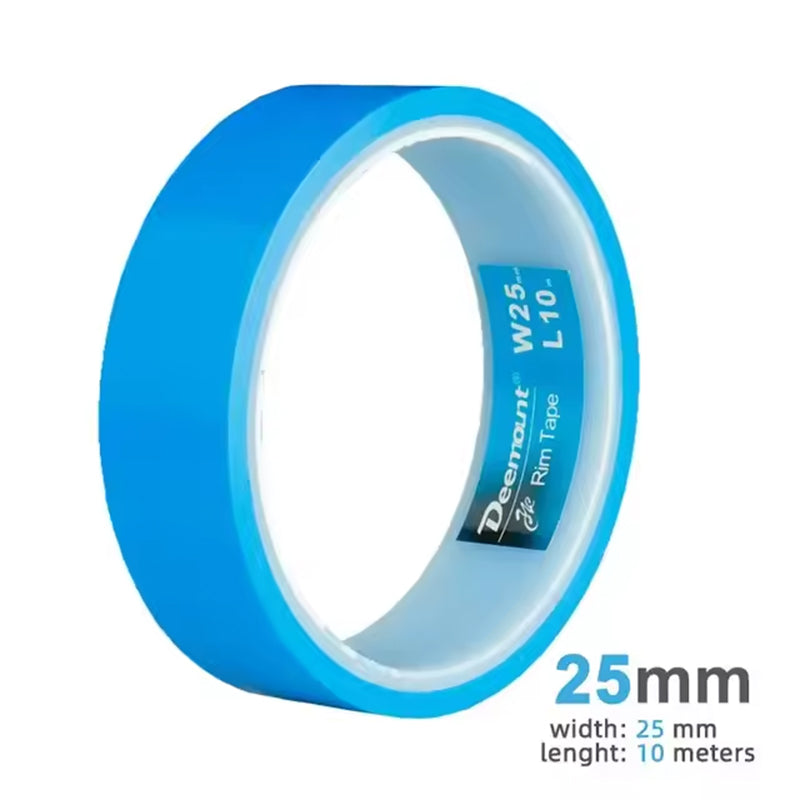 Tensilized Strapping Tape for Tubeless Bicycle Rims, 9.14m long, widths of 23/25/27/29/32/34mm, good residue-holding. - Korvel