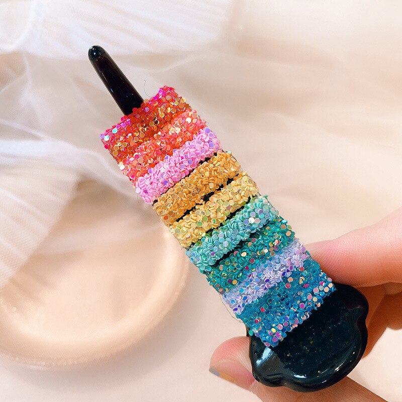 New Colorful Rainbow Hair Claws For Women Girls Hair Holder Clip Sweet Headband Hair Style Make Hairpin Fashion Hair Accessories - Korvel