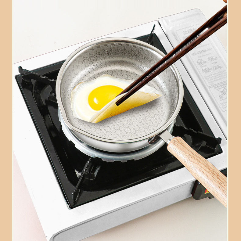 Non coated mini breakfast pan 316L stainless steel steak frying pan Non stick complementary food pan Flat bottomed small frying pan Tamaki - Korvel