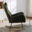35.5-Inch Soft Teddy Fabric Rocking Chair with Pockets
