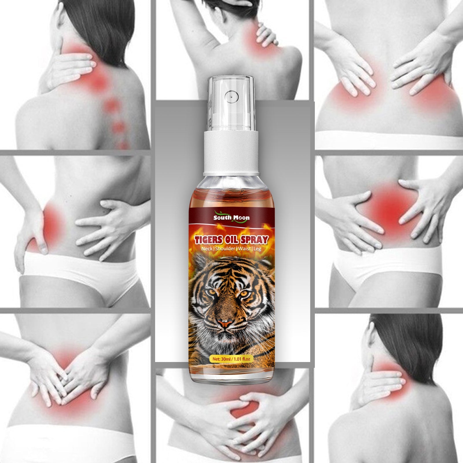 Tiger Oil Spray, Relieve Body Joint Knee Discomfort With External Massage Treatment Spray - Korvel