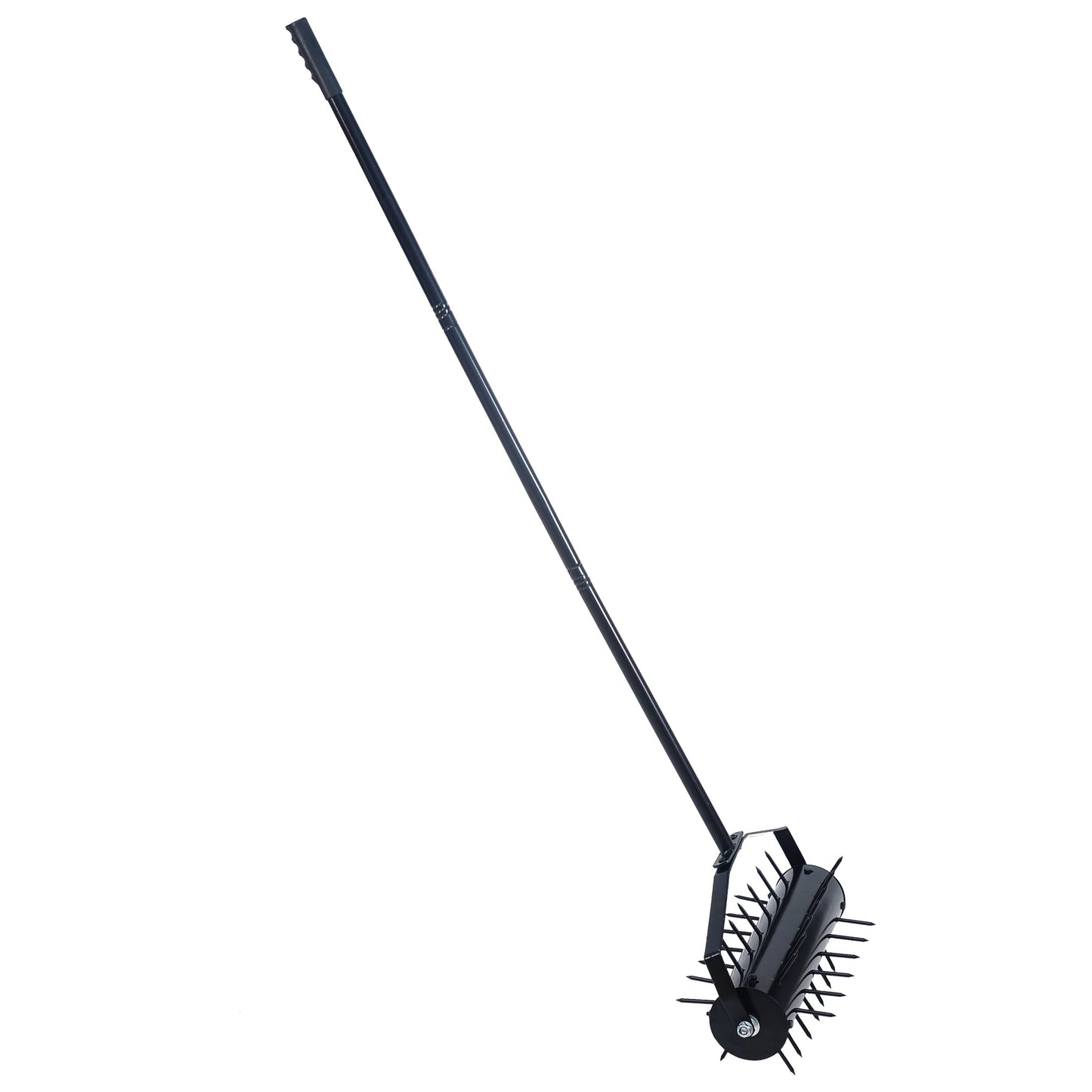 Rolling manual lawn aerator, Home aerator lawn tool pusher, 58-inch handle push lawn aerator for lawns, yards and gardens - Korvel