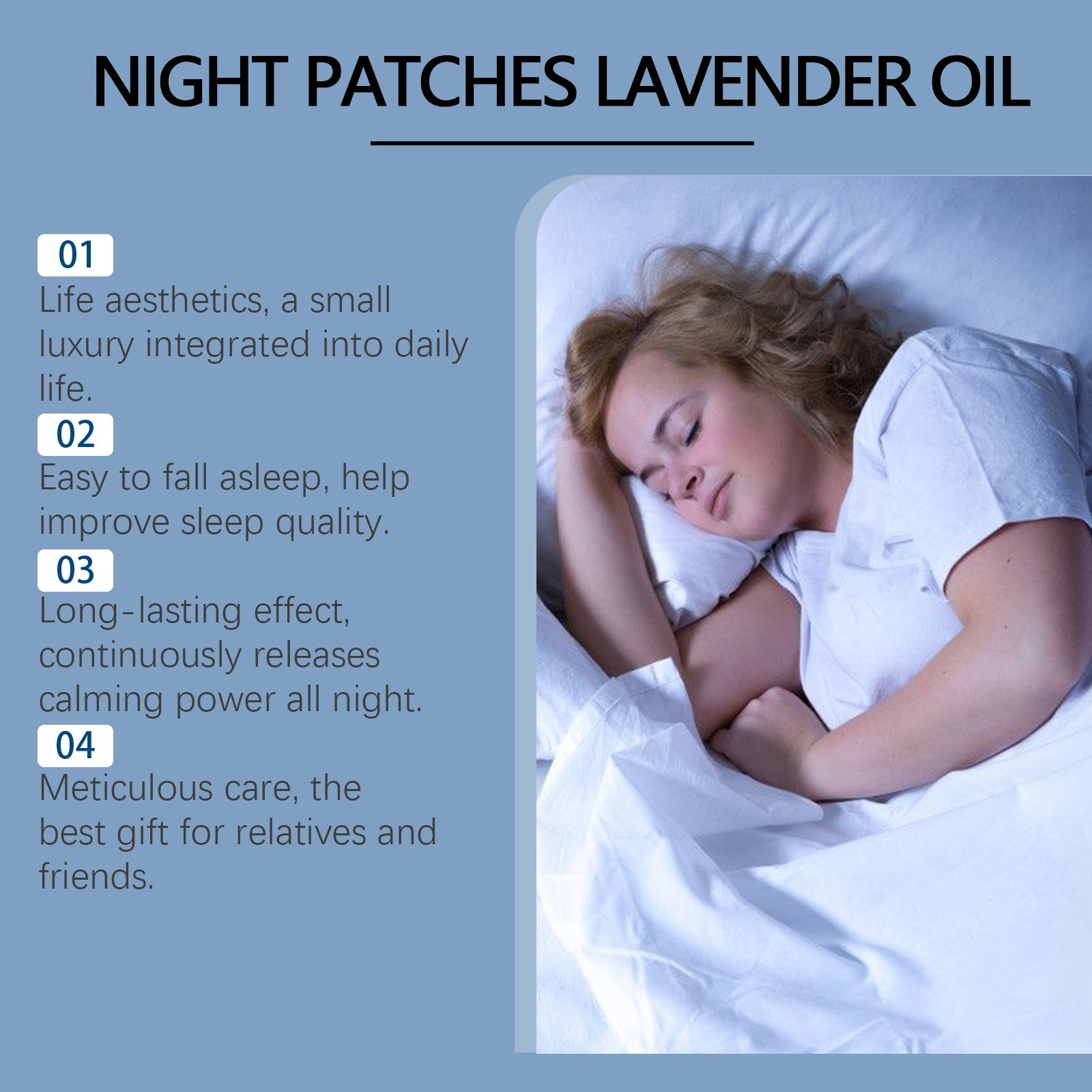 Blue Wind Chime Sleep Care Patch Night Care Sleep Fragrance Household Fragrance Essential Oil Patch - Korvel