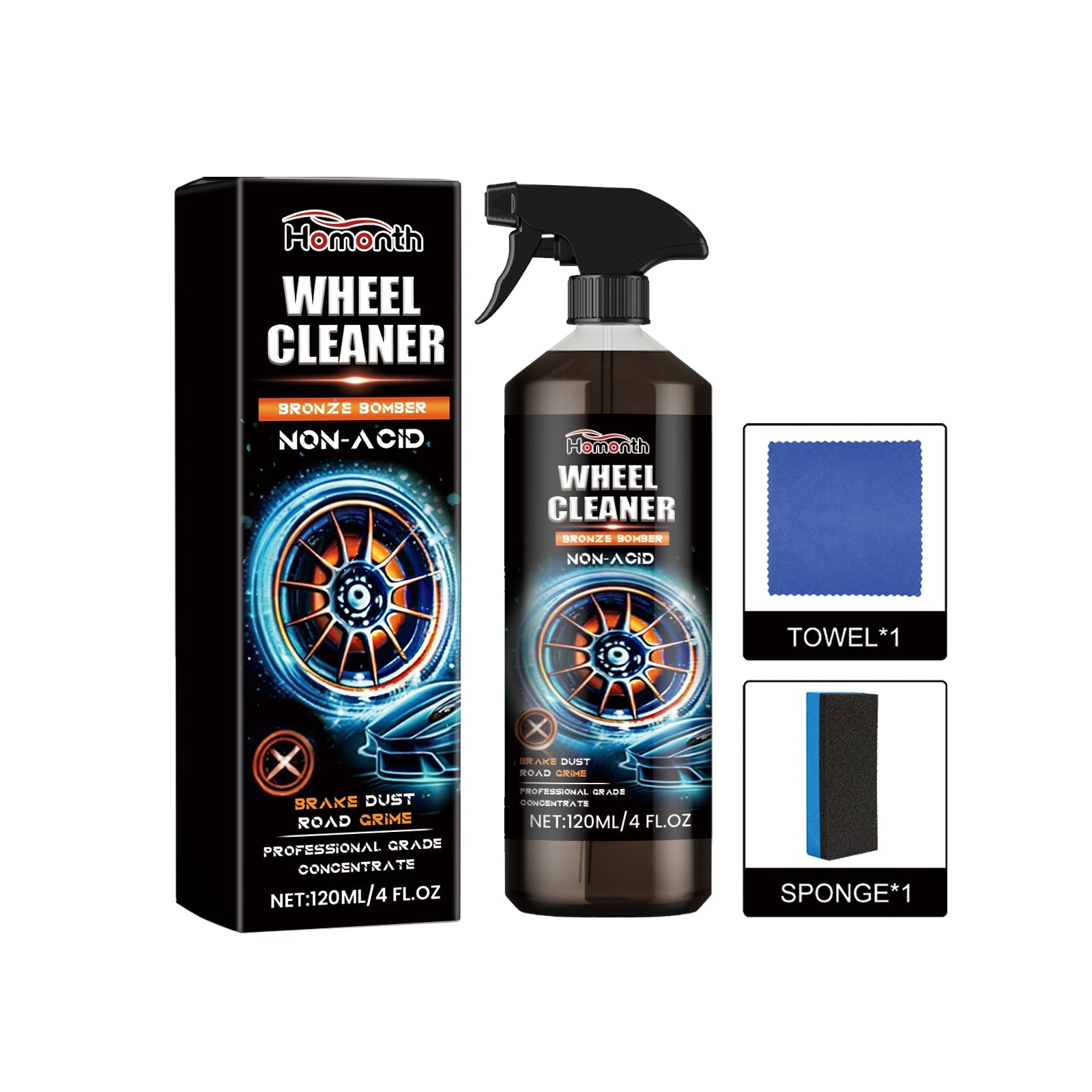 Wheel Cleaner, The Tire Wheel Polishing Dirt Clean Renovation Lighten The Maintenance Kit - Korvel