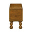 Solid wood end table, rectangular 23.6 inch narrow edge table with drawers, vintage bedside table， Antique Brown - Korvel