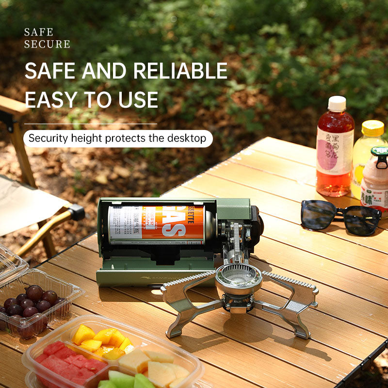 Outdoor Card Type Stove Folding Portable Gas Stove Camping Cooker Household Gas Tank Card Magnetic Stove Windproof Cass Stove - Korvel
