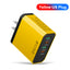 Four in one 2USB+2PD mobile phone charger, tablet plug, European, American and British standard super fast charging - Korvel