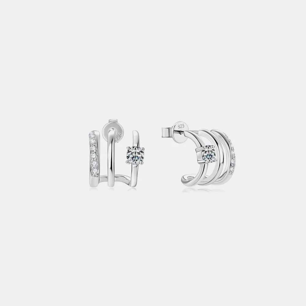 Moissanite 925 Sterling Silver Earrings - Korvel