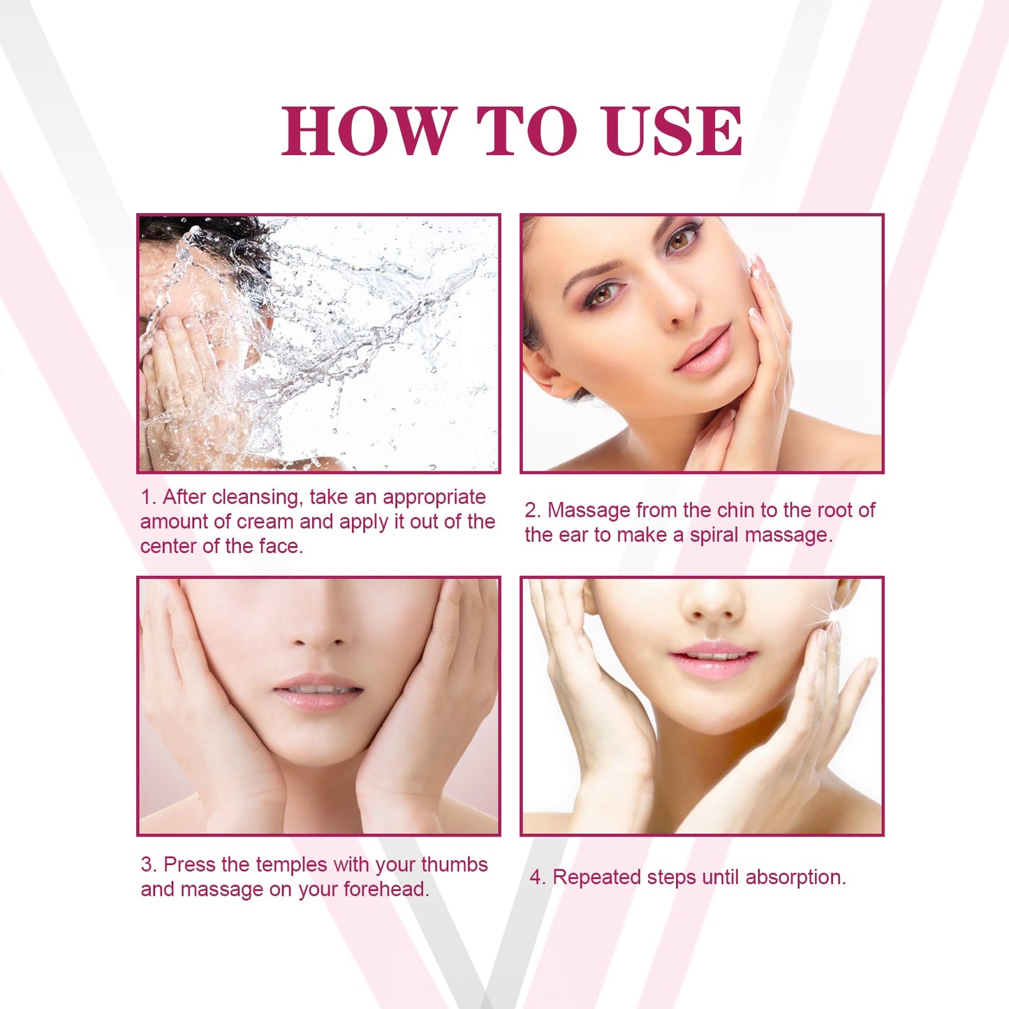 V Face Firming Cream, Firming Fine Line Facial Contour Anti-aging Face Cream - Korvel