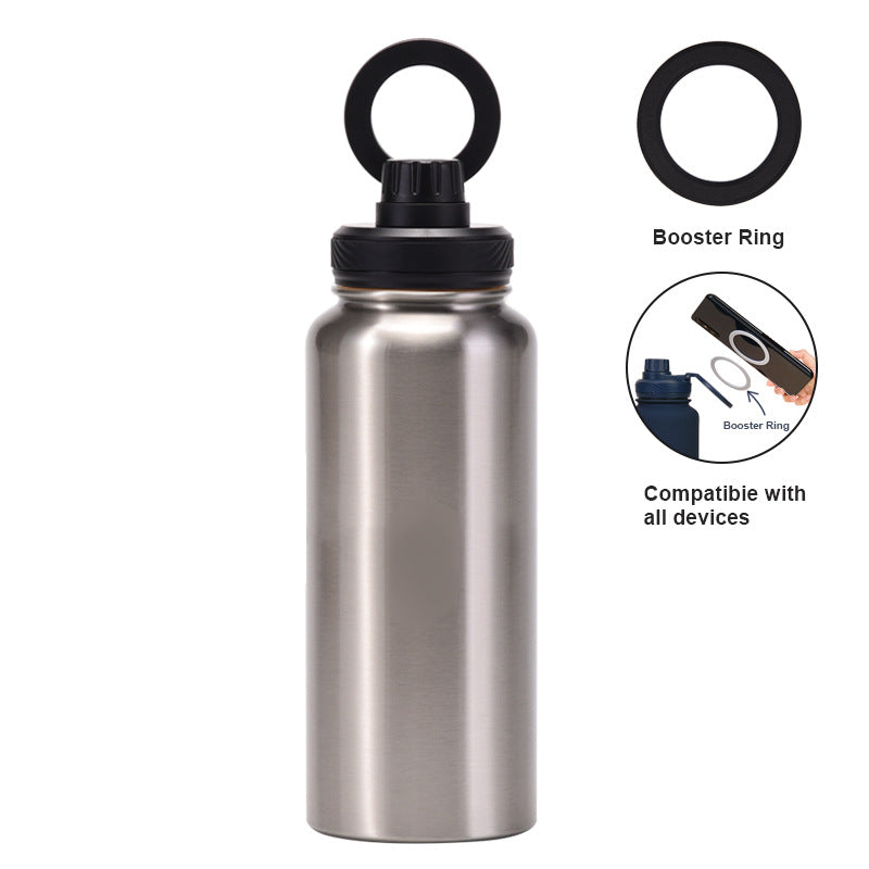 Support de téléphone magnétique et bouteille d'eau en acier inoxydable isolée