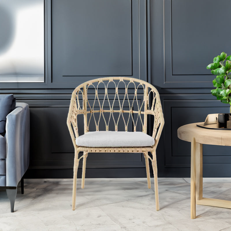 Outdoor dinner simple bamboo woven chair table legs - Korvel