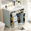 Meuble de salle de bain bleu clair de 36" avec évier en résine et rangement