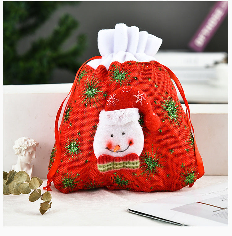 Christmas tote bag gift apple bag Christmas decoration 3D gift bag printed gift bag - Korvel