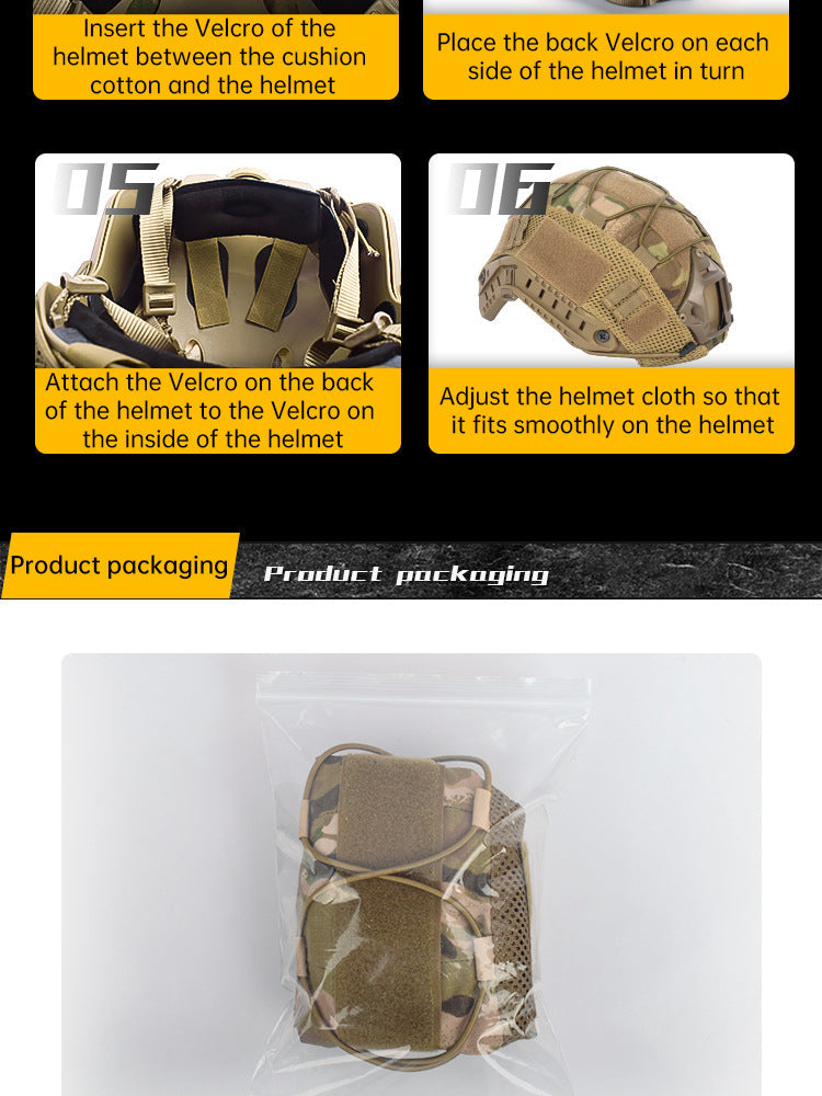 Tactical Multicam Helmet Cover for for Ops-Core FAST PJ Helmet Paintball Wargame Gear CS FAST Helmet Cover - Korvel