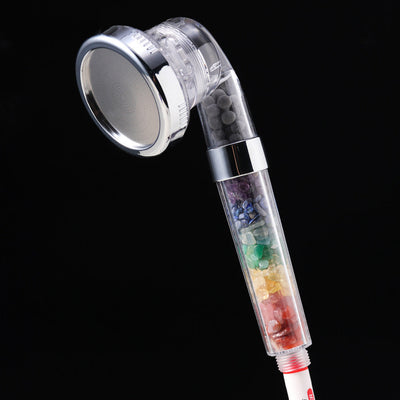 Seven-Color Crystal Gravel Handheld Shower