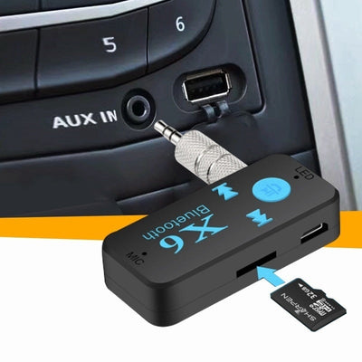 X6 Bluetooth Transmitter Aux Usb Car Play Music Receiver Adapter 5.0 mm  Bluetooth Adapter  MP3 Music Adapter For car player - Korvel