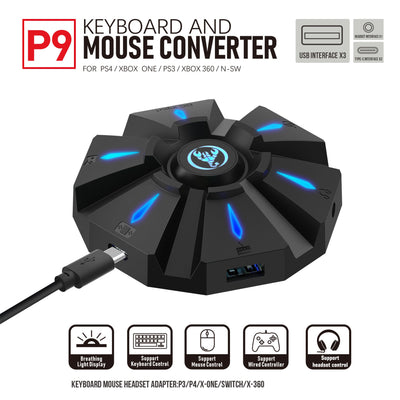 P9 Keyboard Mouse Converter Set for Gaming Devices