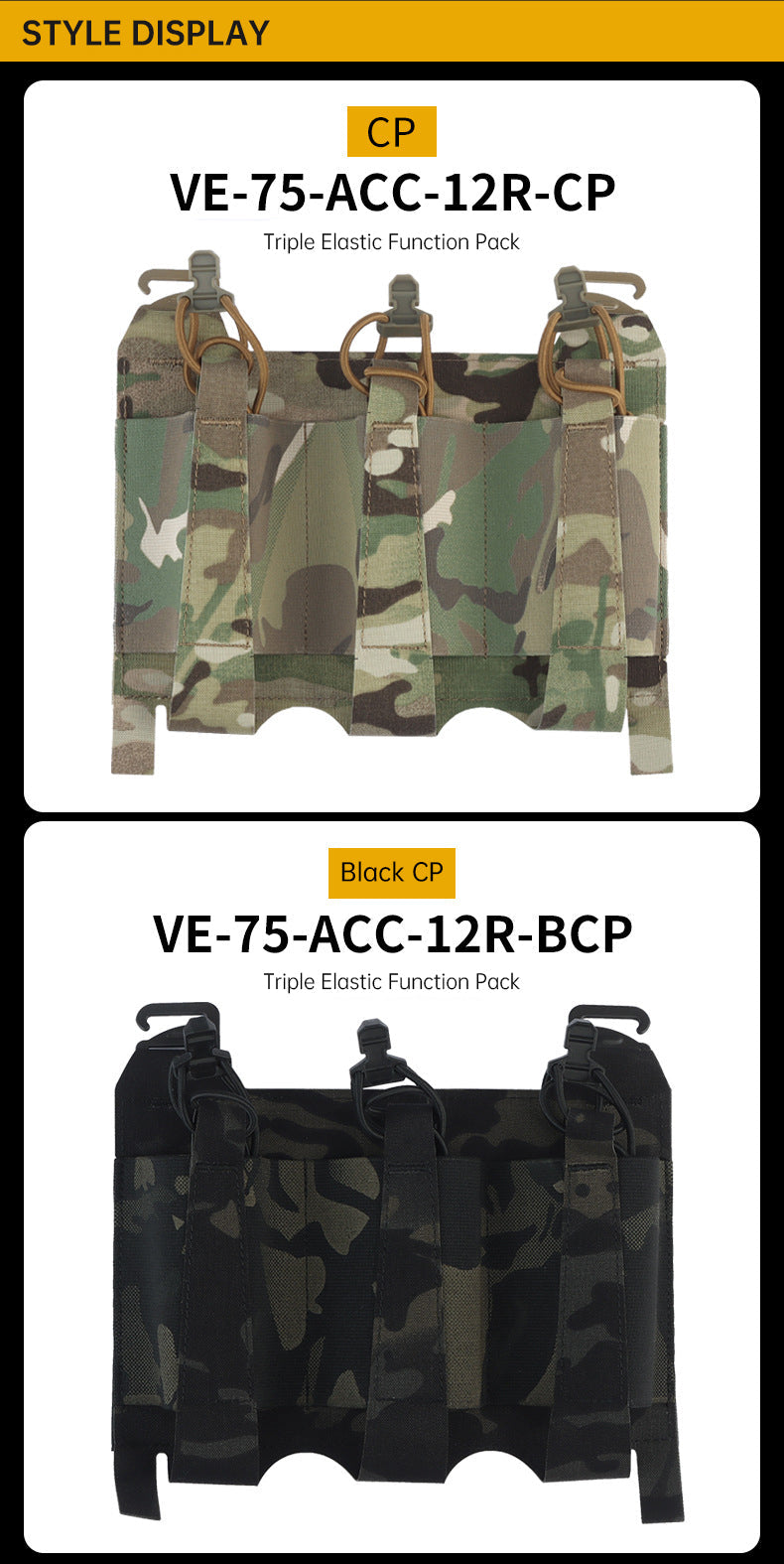 Outdoor 5.56 Triple Magazine Pouches Tactical Pouch Molle Mag Pouch for Hunting Vest - Korvel