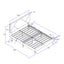 Cadre de lit plateforme rembourré queen size élégant en gris