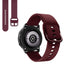 Suitable for Samsung Galaxy Watch Active2 Solid Color Silicone Strap 20/22mm Universal Strap - Korvel