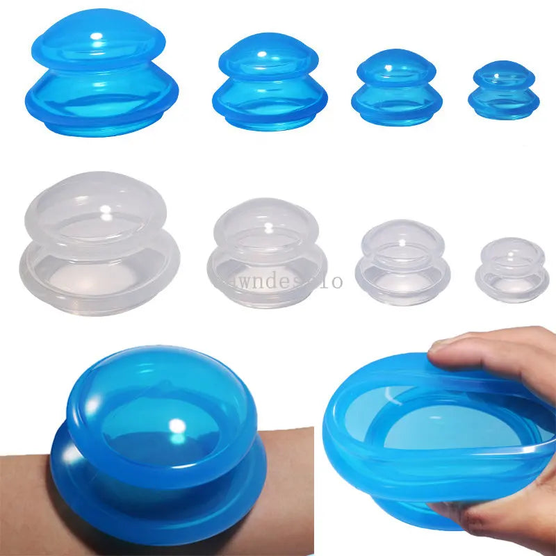 Silicone Cupping Set Suction cups Vacuum Suction Jars Therapy Slimming Body Face Massage Cupping Anti Cellulite Weight Loss - Korvel