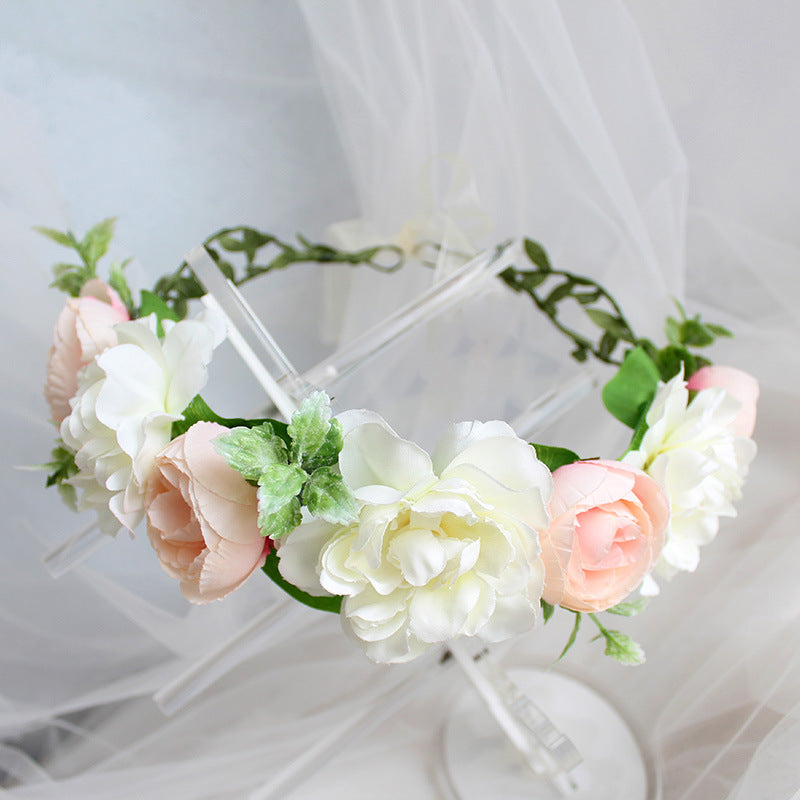 Accesorio para el cabello de guirnalda de flores hecha a mano para bodas