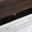 Modern Brown and White TV Stand with Quick Assembly