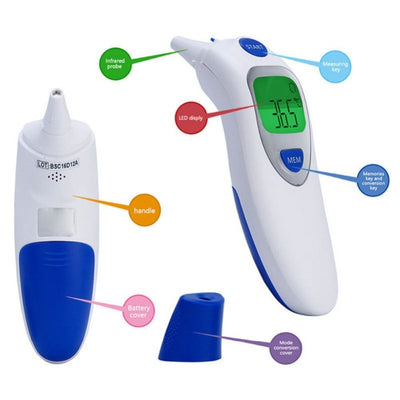 Baby Termometro Digital IR LCD Infrared Dual Mode Adult Forehead Body Ear Thermometer Measurement With Alarm Function Accurately - Korvel