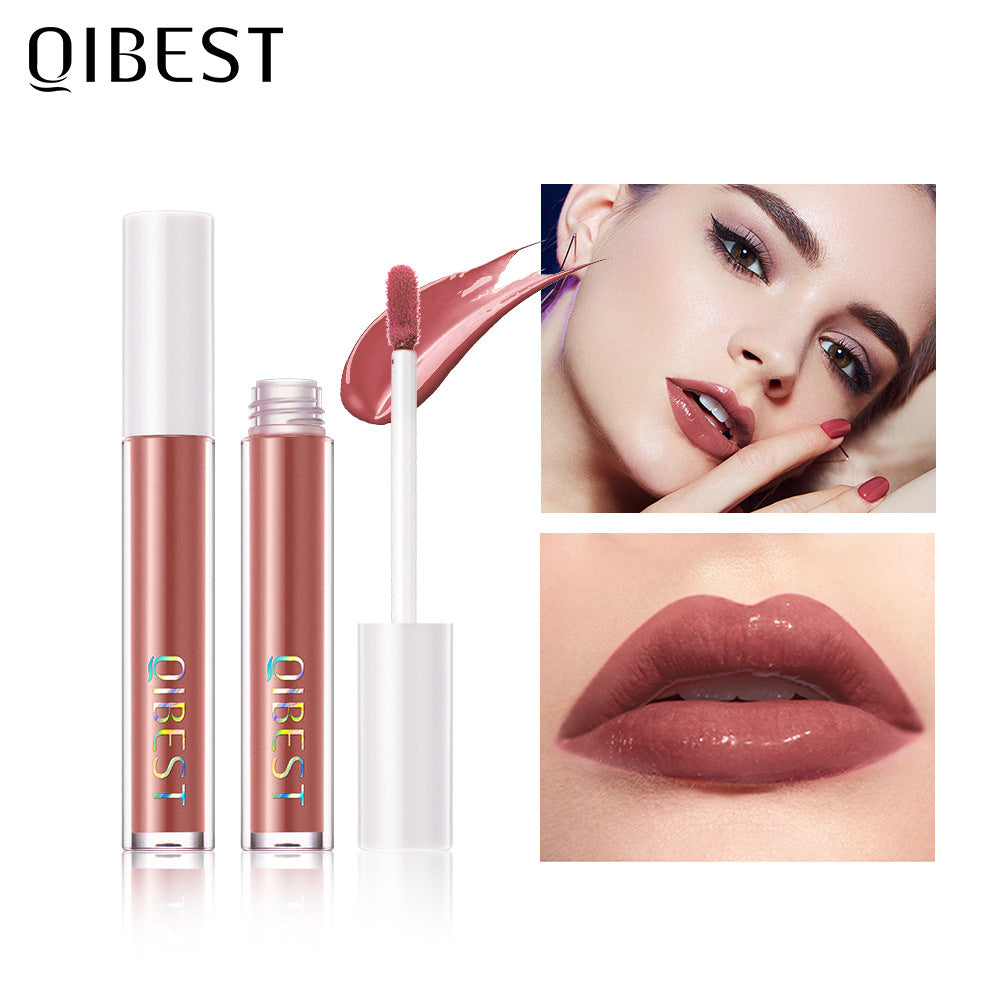 QIBEST Glossy Lip Gloss de Agua Espejo - Fórmula Premium para Aumento de Labios