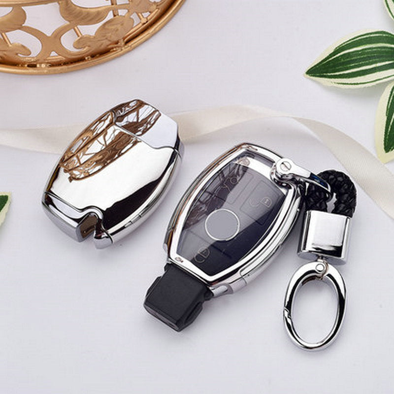 Hight quality PC+TPU key case cover Key case protective shell holder for Mercedes benz A B R G Class GLK GLA w204 W251 W463 W176 - Korvel