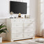 Elegant 9-Drawer Dresser with Antique Handles
