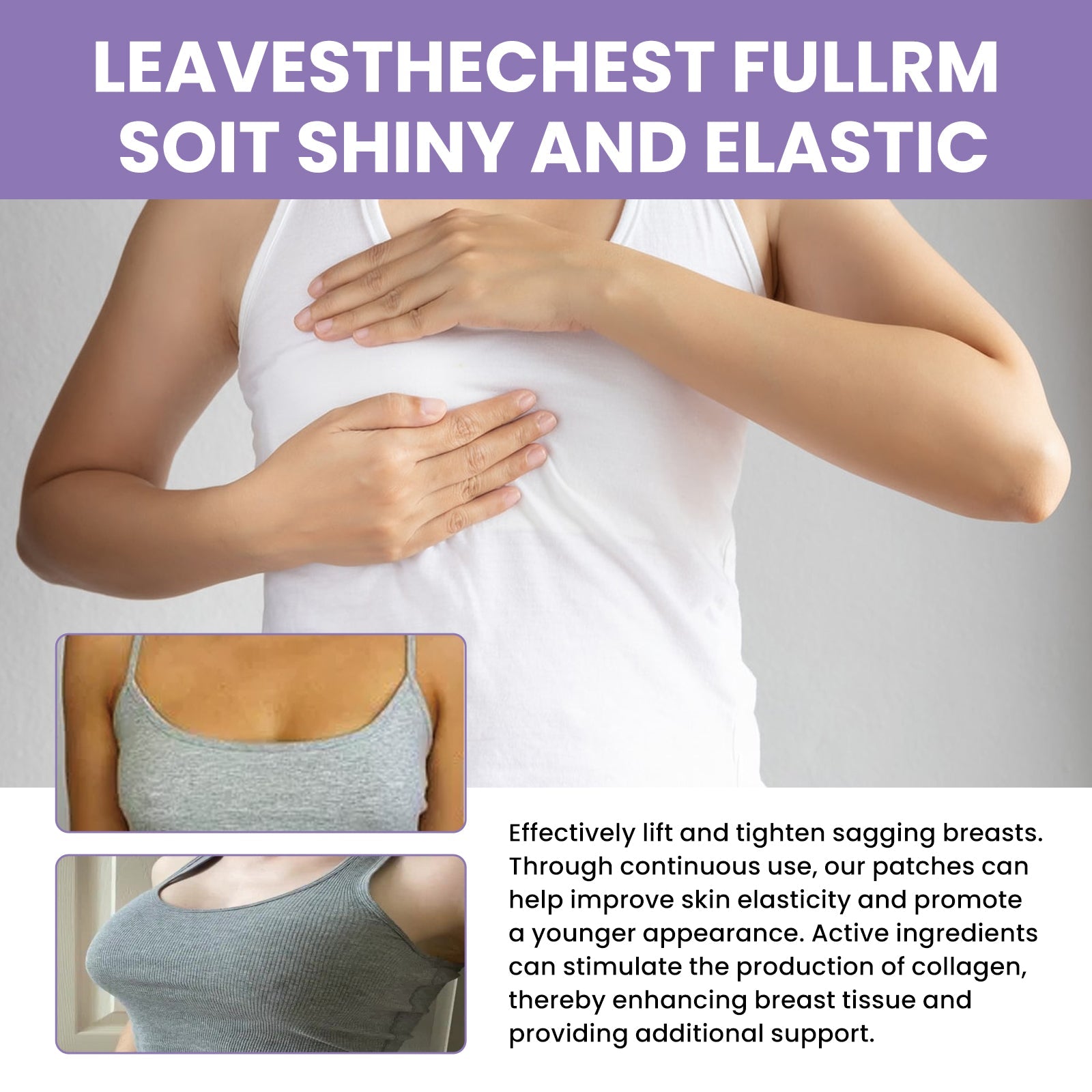 Breast Plump Firming Herbal Patch, Women's Breasts Plump Anti-sagging Breast Massage Care Patch - Korvel