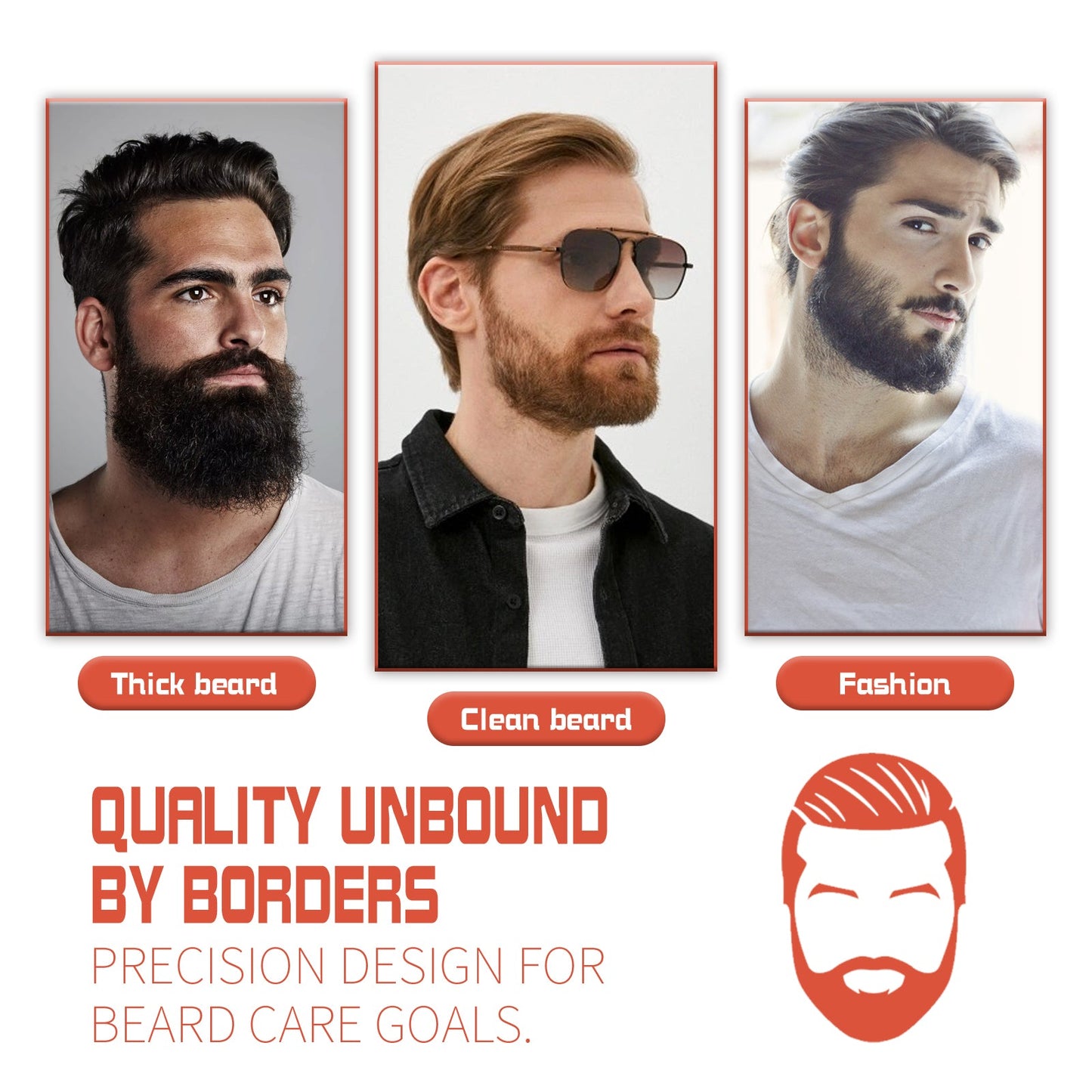 Beard Bushy Roller, Strong Root Moistens Soft Light For Men Nourishing Bushy Growing Beard Comb - Korvel