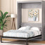 Full Size Murphy Bed, can be Folded into a Cabinet Gray - Korvel