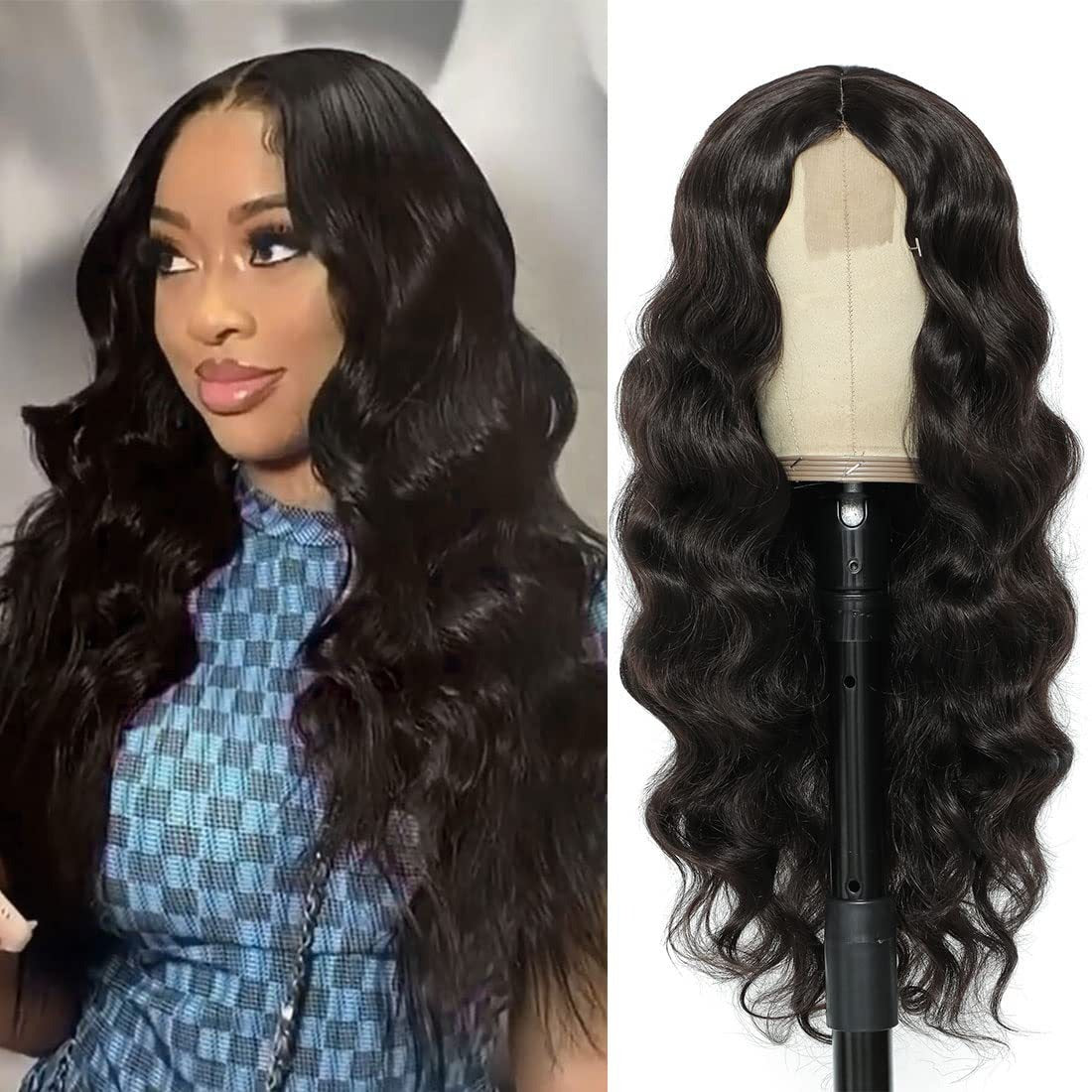 Premium European & American Lace Wig - Wavy Long Curly Style
