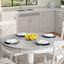 Orisfur 5 Pieces Dining Table and Chairs Set for 4 Persons Kitchen Room Solid Wood Table with 4 Chairs MDF + White + Solid Wood - Korvel