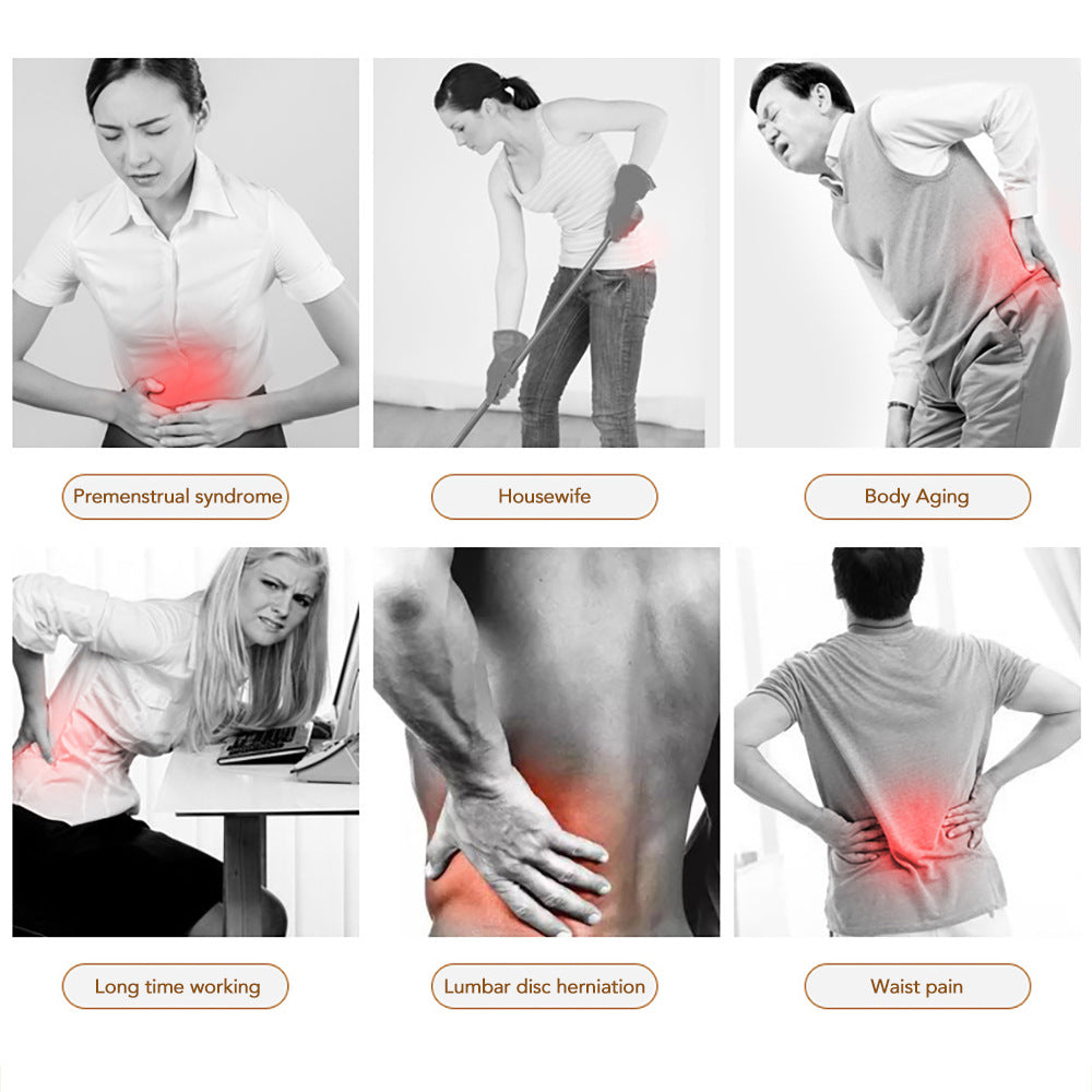 Electric Heating Waist Protection Vibration Massage Lumbar Protrusion Lumbar Vertebra Warm Compress Moxibustion Health Care Protective Belt - Korvel