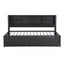 Metal Twin Size Daybed with Trundle, Storage & USB Ports - Black