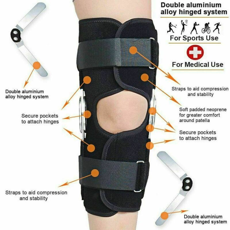 1Pcs Aluminum Alloy Bracket Support Knee Pad Magic Belt Compression Knee Pad Hinge Hinge Fixed Knee Pad - Korvel