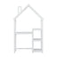 House-shaped Wooden writing Desk,Kids study Table,Bookshelf & Toy Storage,White - Korvel