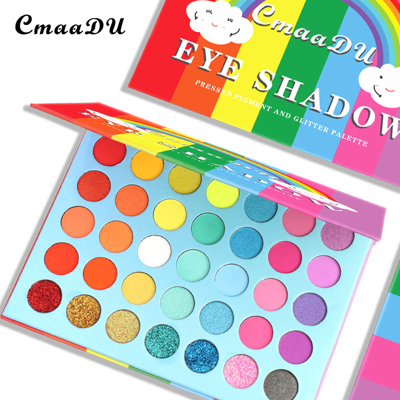 Paleta de Sombras Mate Arcoíris CmaaDu de 35 Colores