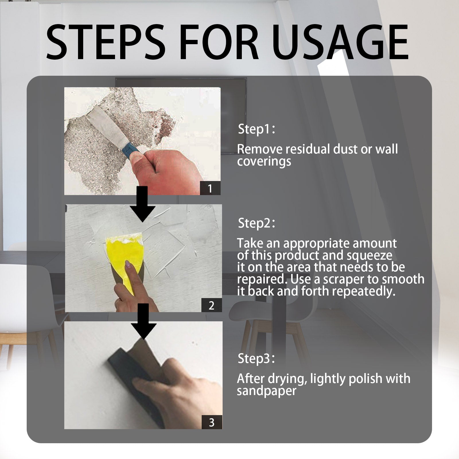 Wall Repair Paste, Face Repair And Renovation Cover Mildew Stains Household Wall Cracks Repair Paste - Korvel