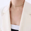 Flower blue drip oil niche light luxury necklace - Korvel