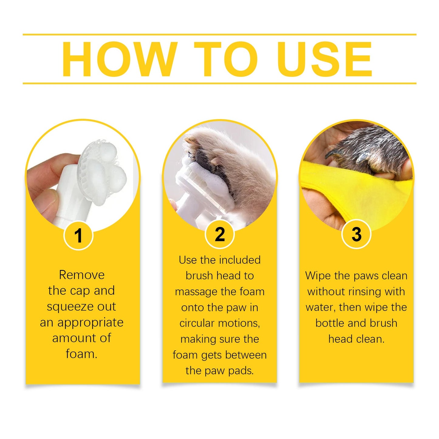 Pet Foot Foam Cleanser Deep Cleaning Dog And Cat Foot Care Moisturizing - Korvel