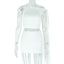 Strap Oblique Collar Asymmetric Dress Set