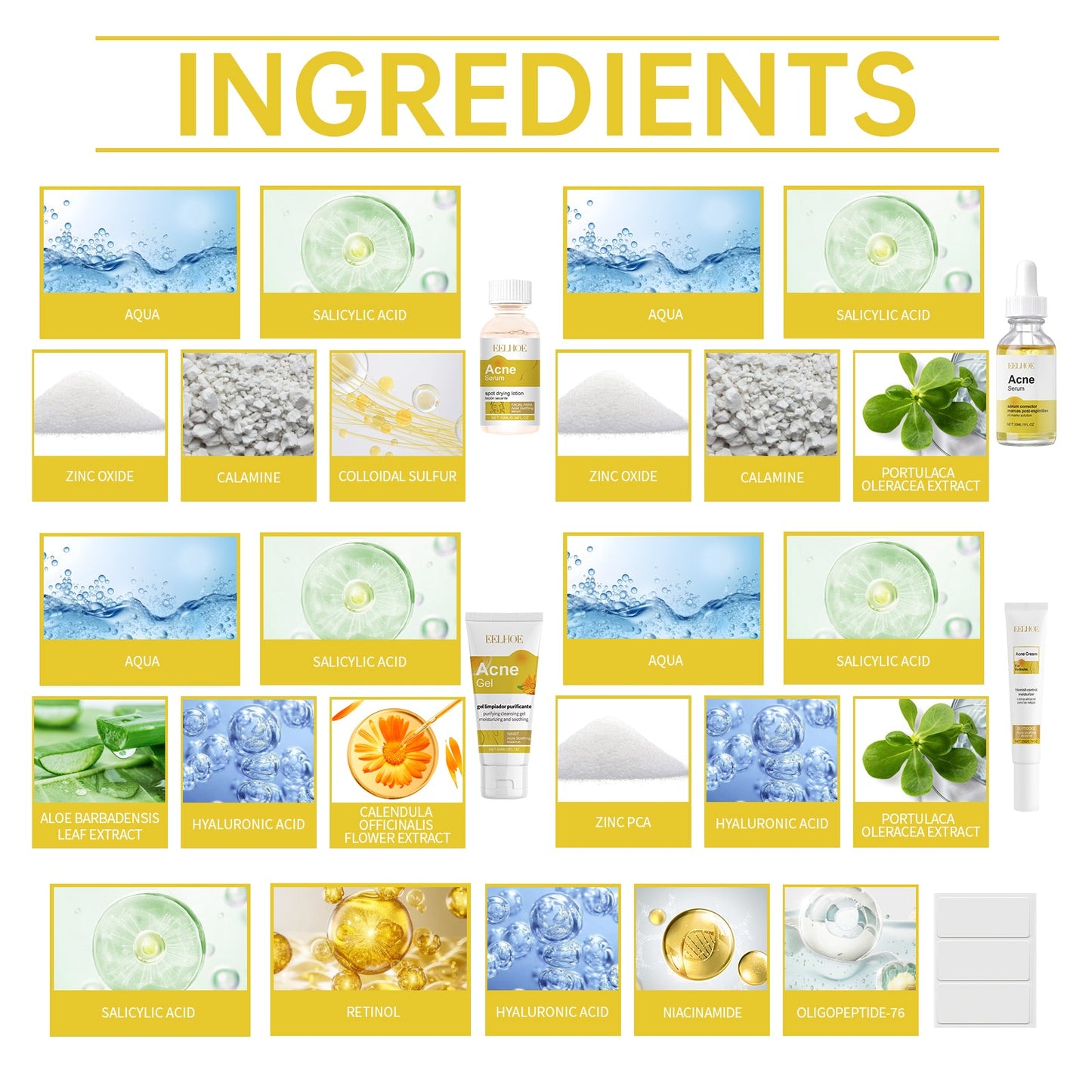 Acne Skin Care Set Skin Care For Acne Skin Is Suitable For Moisturizing And Beautify Soft Skin - Korvel