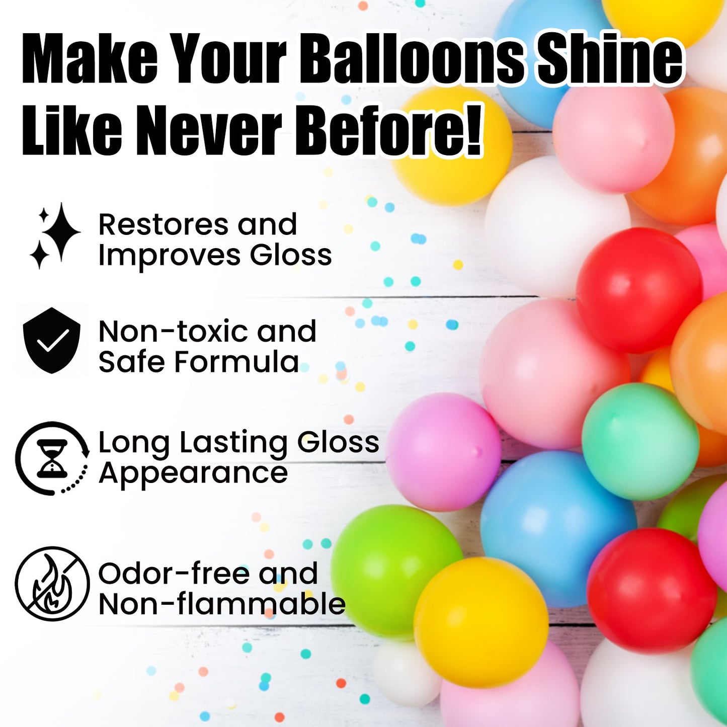 Balloon Shiny Spray, Balloon Safety Long-Lasting Gloss Appearance Polishing Brightening Spray - Korvel