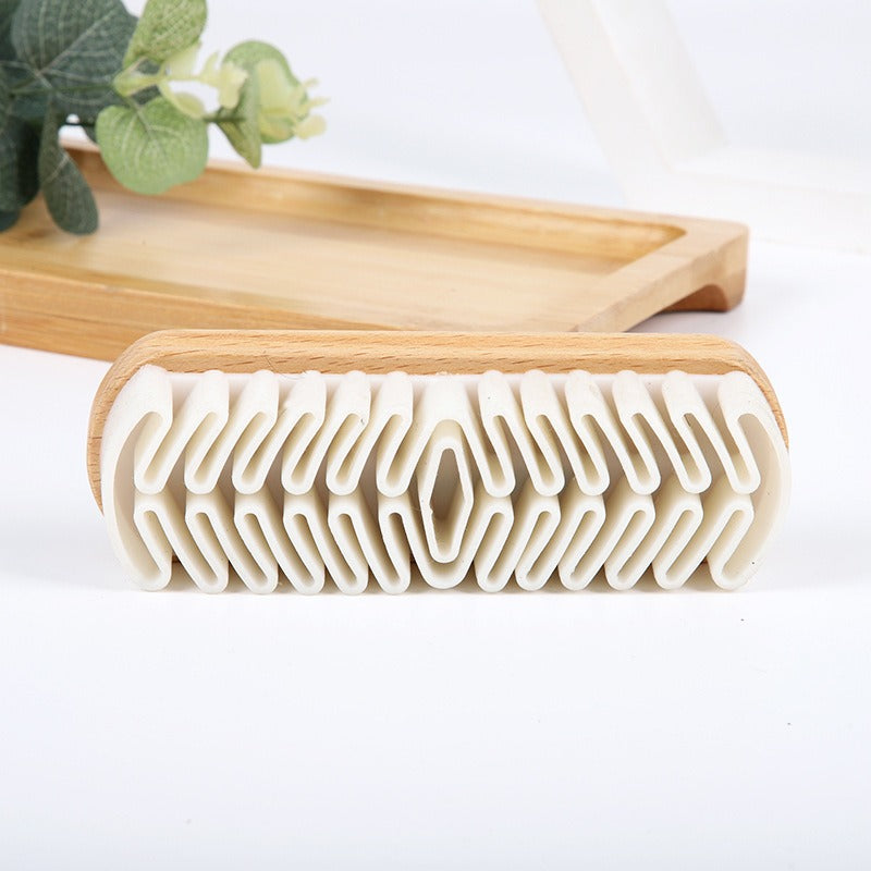 Suede Shoes Wooden Handle Raw Rubber Brush Cleaning Brush Suede Shoe Brush Cleaning Stain Removal TPR Brush - Korvel