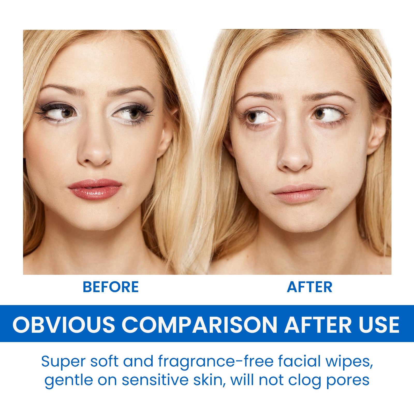 Gentle Makeup Remover Wipes Deep Cleanse Face Eye And Lip Makeup Gentle Refreshing Non-Irritating Makeup Remover Wipes - Korvel